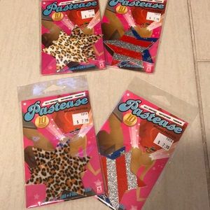Glitter StarsStripes & Cheetah Pasties (2 Packs)